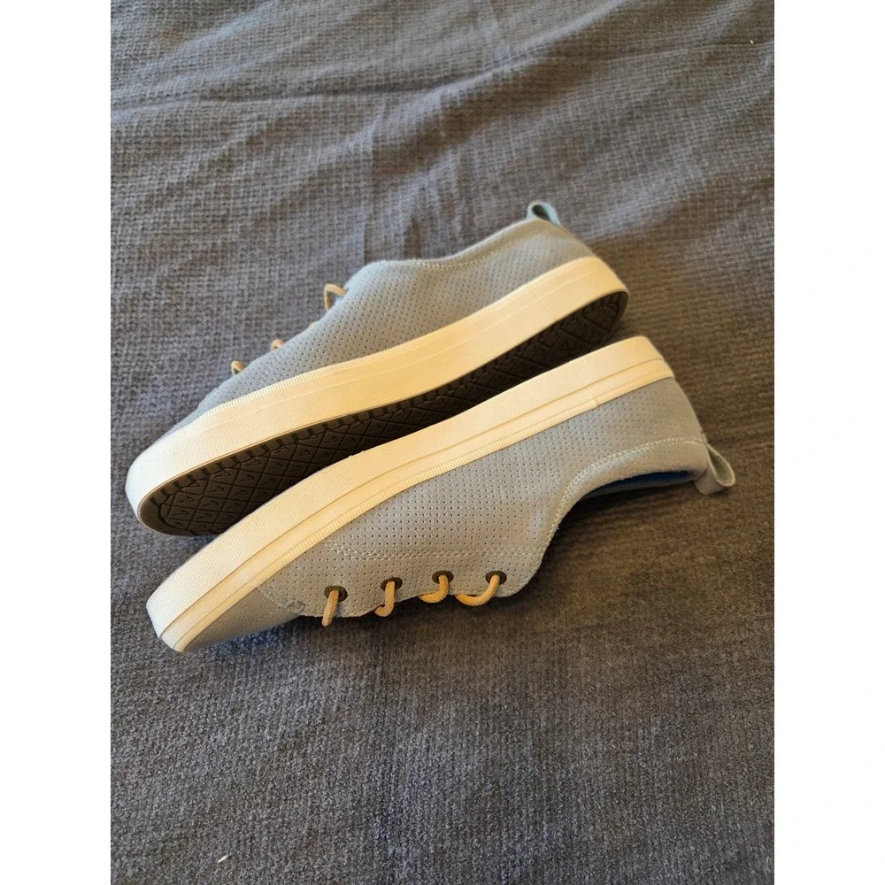 Sperry Crest Vibe Plushwave Sneaker W Blue Perforated Suede Boat Shoe Low Top‎